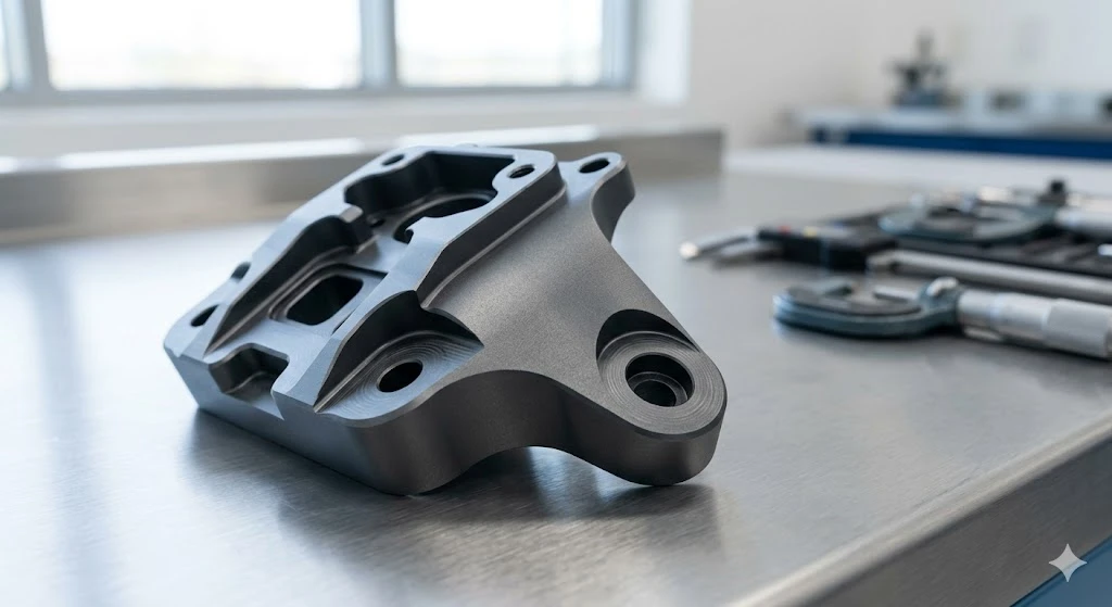 A high-quality precision machined and anodized aluminum component ready for assembly, showcasing professional manufacturing standards. A high-quality precision machined and anodized aluminum component ready for assembly, showcasing professional manufacturing standards.